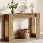 Tribesigns table console de 105 cm de long, table basse rustique en bois derri�re le canap�, table de ...