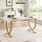 Tribesigns table � manger moderne pour 6 personnes, 160 x 80 x 75 cm, table de salle � manger cuisine ...