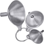 Trichter - set mini edelstahl 3teilig