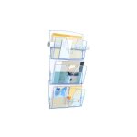 Trieur mural cep - lot de 3 corbeilles murales ice blue