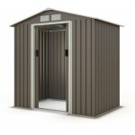 Trigano - abri de jardin métal gris / vert 2, 12 m² + kit d'ancrage Trigano - abri de jardin métal gris / vert 2, 12 m² + kit d'ancrage
