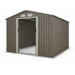Trigano - abri de jardin mtal gris / vert 7, 30 m + kit d'ancrage