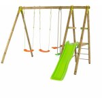 Station de jeux bois 2, 30 m topwood tutti - 6 enfants