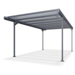 Trigano - carport simple xl 310x579 cm en métal et aluminium anthracite - alize Trigano - carport simple xl 310x579 cm en métal et aluminium anthracite - alize