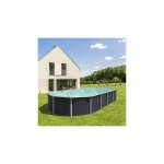 M&s - piscine hors - sol acier 5, 20 x 3, 95m anthracite - osmose