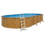 Piscine hors sol acier ovale 9, 15 x 4, 55 x 1, 20 m aspect bois canyon Piscine hors sol acier ovale 9, 15 x 4, 55 x 1, 20 m aspect bois canyon