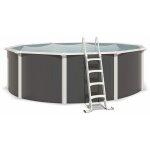 Piscine hors sol acier ronde diamtre 4, 55 x 1, 32 m anthracite varuna