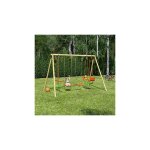 Trigano - portique bois 2, 61 m 2 balanoires + 1 face  face + 1 nacelle