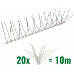 Trimec - 10 m�tre pics anti pigeons 4 rang�es en polycarbonate - solution de qualit� pour contr�le des ...