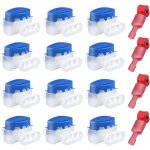 Trimec - lot de 12 connecteur de c�ble �tanche 3 trous connecteurs de fils �lectriques sertis connecteur ...