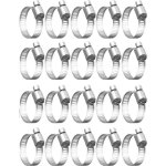Trimec - 20 pi�ces collier de serrage tuyau, collier de serrage tuyau r�glable 32 - 50mm, 304 collier ...