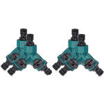 Trimec - lot de 4, raccord de tuyau, vanne � 2 voies pour raccord rapide de tuyau, vanne de contr�le ...