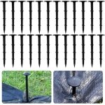 Trimec - lot de 60 piquets de fixation ancrage piquet de terre avec barbillon extra r�sistant tissu de ...