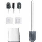 Brosse toilette silicone plate balayette wc antibactrienne brosse wc avec support de schage rapide ...