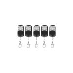 Leyf - lot de 5 tlcommandes universelles pour porte de garage 433 mhz - tlcommande 4 canaux - compatible ...