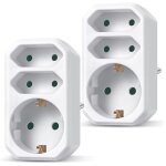 Trimec - prise de conversion de type europ�en 1 � 3 voies prise d'adaptateur d'alimentation standard ...