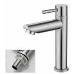 Robinet salle bain eau froide uniquement robinet lavabo surface chrom en cuivre durable robinetterie ...