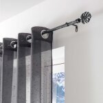 Douceur d'intrieur - tringle extensible en kit complet (120  210 cm) 'tropi' - couleur: noir