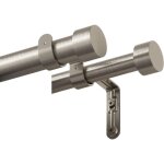 Umbra - tringle à rideaux nickel cappa double gris - nickel Umbra - tringle à rideaux nickel cappa double gris - nickel