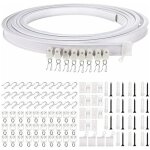 Tringle � rideaux, rail de rideau de plafond flexible pour baie vitr�e, environ 5 m, pliable courbe support ...
