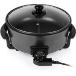 Poêle grill multifonction xl pz - 9135 diamètre 30 cm gril 1500 w couvercle inclus poignée fixe noir ... Poêle grill multifonction xl pz - 9135 diamètre 30 cm gril 1500 w couvercle inclus poignée fixe noir ...