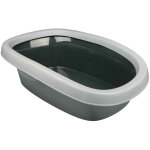 Trixie - bac � liti�re carlo, avec rebord 38 � 17 � 58 cm grise pour chat