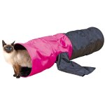 Trixie - tunnel de jeu  30  115 cm pour chat et chiot coloris noir et rose