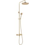 Colonne de douche avec mitigeur m�canique 2 voies coloris laiton bross� deante temisto nacm4qt laiton ...