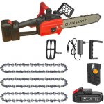 Tronconneuse thermique 12 pouces 21v, tronconneuse a batterie, outillage de jardin motoris, coupe branche ...