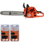 Gt garden - tronçonneuse thermique 62 cm3, 3. 5 cv, guide 50 cm, 2 chaînes Gt garden - tronçonneuse thermique 62 cm3, 3. 5 cv, guide 50 cm, 2 chaînes