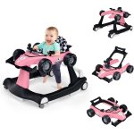 Trotteur bb 4 en 1 avec 3 hauteur rglable, charge 11kg(rose)