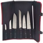Trousse de couteaux pour chef professionnel avec 7 poches coloris noir