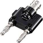 Prise adaptateur bnc femelle - banane mle 4 mm droit noir - tru components