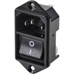 Tru components - tc - 10088376 connectique pour appareils r�frig�rants c14 embase m�le verticale nombre ...