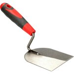 Truelle en acier inoxydable - 100 mm - avec poigne en caoutchouc - pour le traitement de la pte de ...