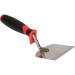 Truelle de maonnerie en acier inoxydable 100 mm x 60 mm avec poigne en caoutchouc truelle de pltre ...