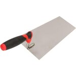 Truelle trapzodale en acier inoxydable - 200 mm x 123 mm - truelle de maonnerie avec poigne en caoutchouc ...
