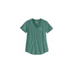 Ts femme col v kaki s -