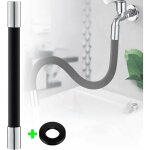 Tube extension de robinet tuyau de pulvrisation d'extension rotation 360 pour cuisine salle de bain noir ...