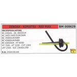 Tube de rservoir dbroussailleuse zenoah bc2201dl - ht750s - ht600d - lrt2300