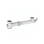Tubulure �vier 2 cuves r�glable 160 - 360 mm, prise machine � laver / trop - plein