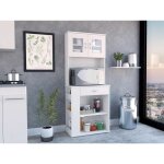 Meuble étagère pour four à micro - ondes capienza, 169. 9 cm al x 69. 85 cm an x 34. 79 cm p , blanc Meuble étagère pour four à micro - ondes capienza, 169. 9 cm al x 69. 85 cm an x 34. 79 cm p , blanc
