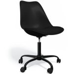Privatefloor - chaise de bureau avec roulettes - chaise de bureau pivotante - structure noire tulip noir ...