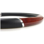 Tuning effect - couvre volant noir simili bois