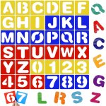 Tuserxln - 36 pi�ces ensemble de pochoirs de chiffres de lettres, pochoirs de signe de chiffres de lettres ...