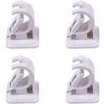Tuserxln - lot de 4 crochets support de tringle � rideau auto - adh�sif, crochet rideau sans percage, ...