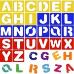 Tuserxln - ensemble de pochoirs  lettres de 26 pices, pochoirs d'alphabet d'art rutilisables pour ...