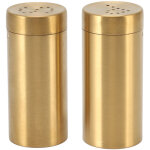 Tuserxln - pot � �pices dor� en acier inoxydable, 2 pi�ces, vis antirouille, bouteille d'assaisonnement ...