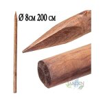 Suinga - tuteur en bois 200 cm ø 8 cm tuteurs avec pointe poteaux en bois piquets de fixation piquets ... Suinga - tuteur en bois 200 cm ø 8 cm tuteurs avec pointe poteaux en bois piquets de fixation piquets ...