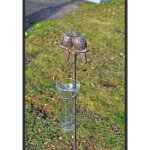 Pluviomtre jardin oiseaux fer 10x112cm